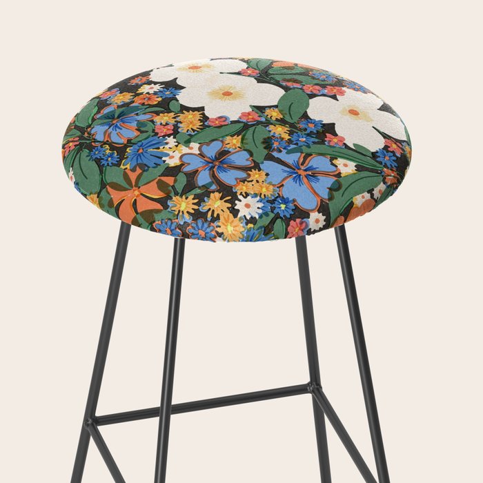 Grandma's Garden Dark Background Stool Gallery Image 2