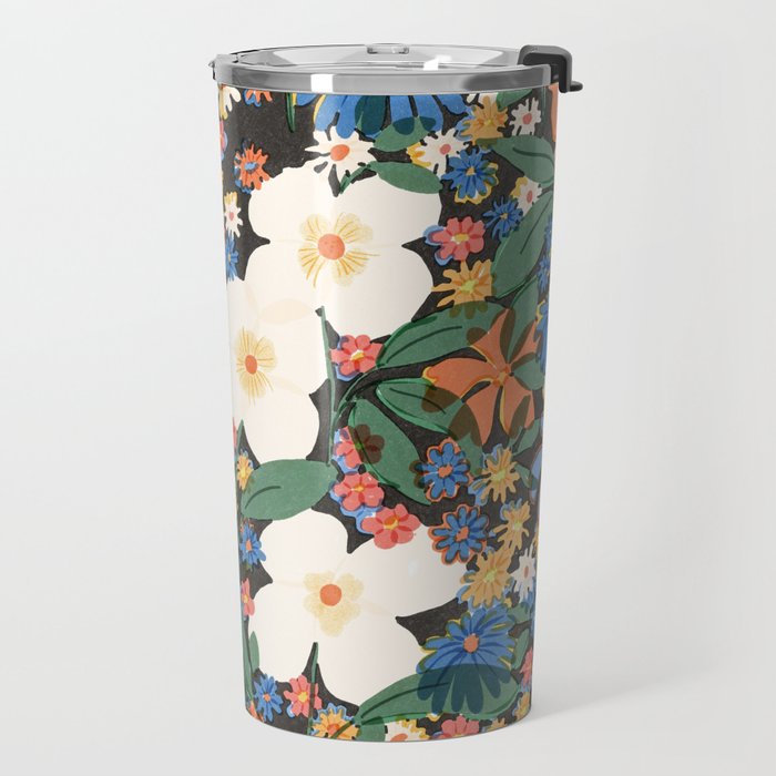 Grandma's Garden Dark Background Travel Mug Gallery Image 2