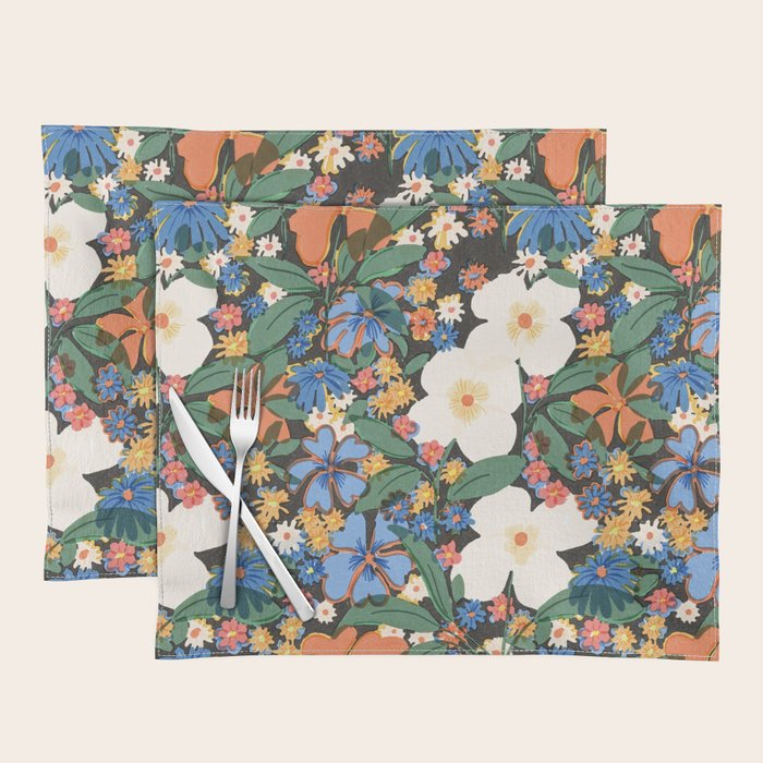 Grandma's Garden Dark Background Placemat Gallery Image 1