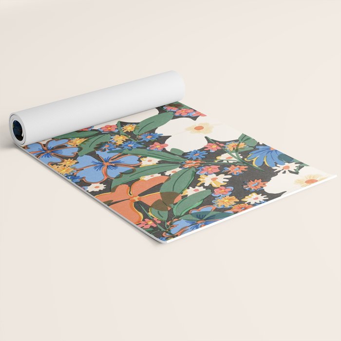 Grandma's Garden Dark Background Yoga Mat Gallery Image 2