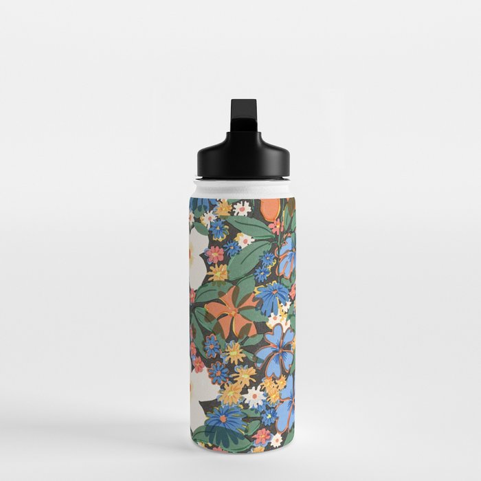 Grandma's Garden Dark Background Water Bottle Gallery Image 3