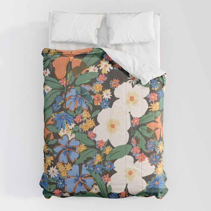 Grandma's Garden Dark Background Comforter Gallery Image 1