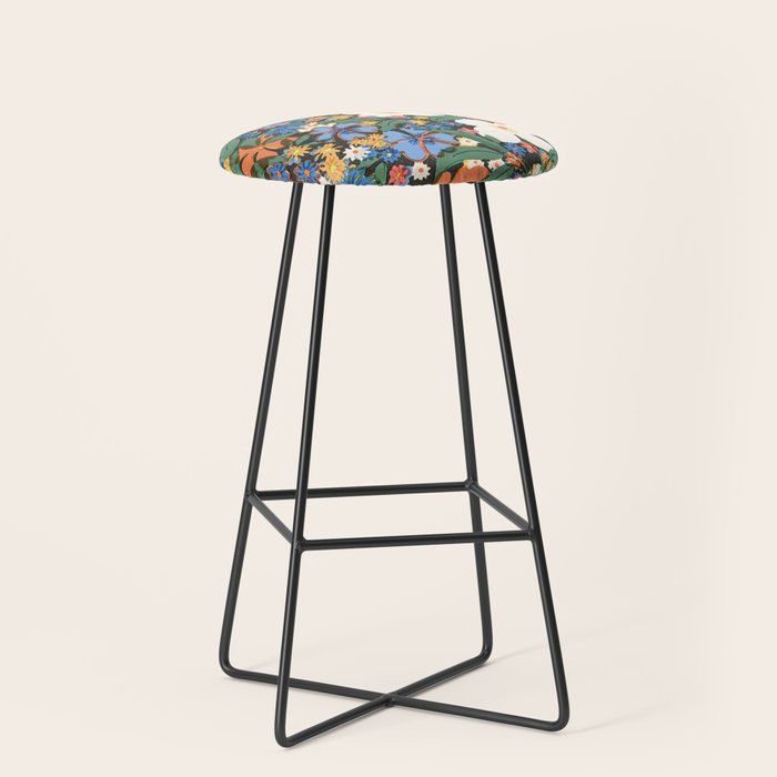 Grandma's Garden Dark Background Stool Gallery Image 1