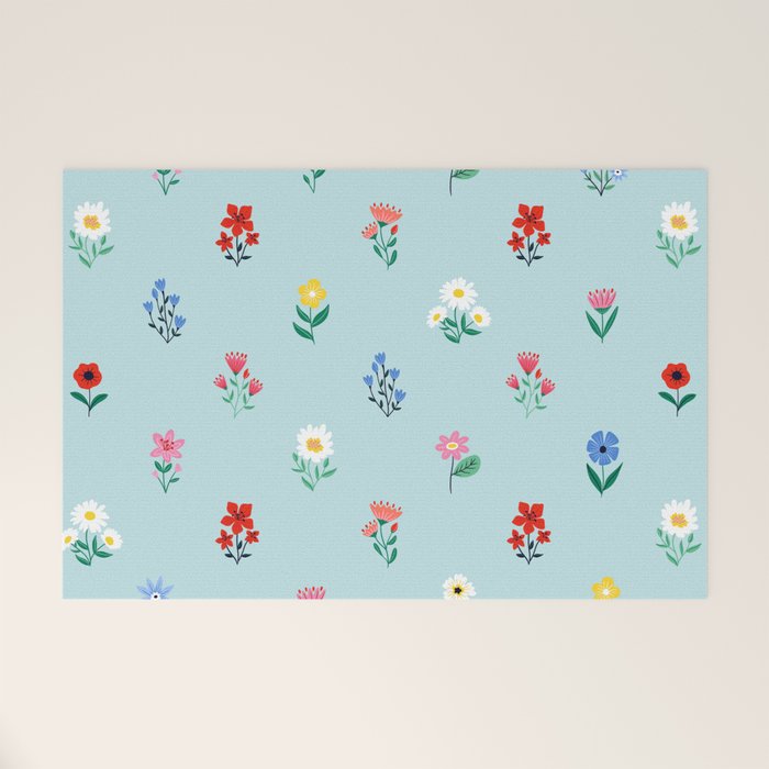 Spring Flowers Welcome Mat Gallery Image 1