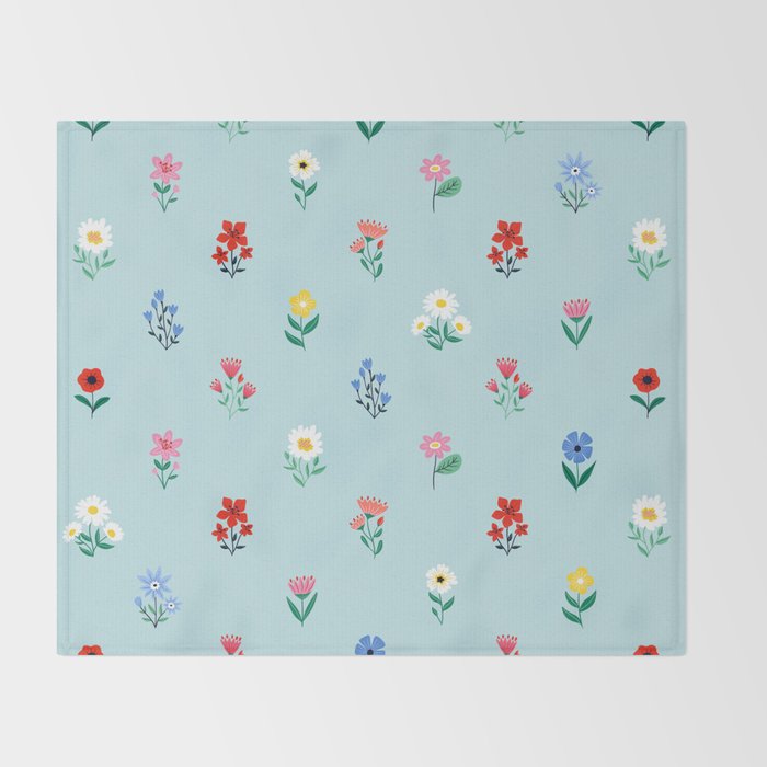Spring Flowers Throw Blanket Gallery Image 2