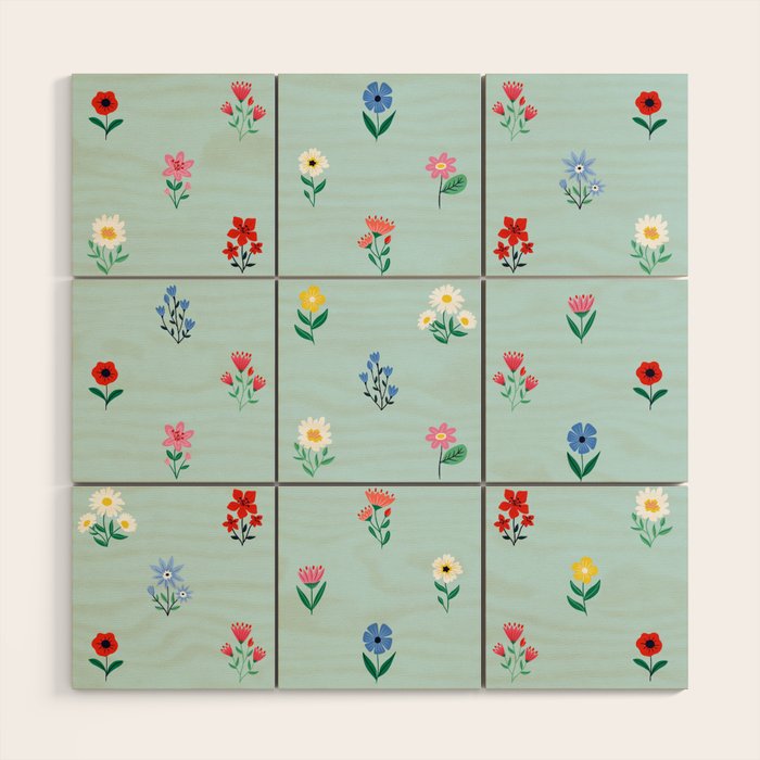 Spring Flowers Wood Wall Art Gallery Image 1