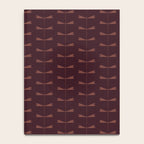 Dragonfly Pattern III Dark Red Notebook Gallery Image 4