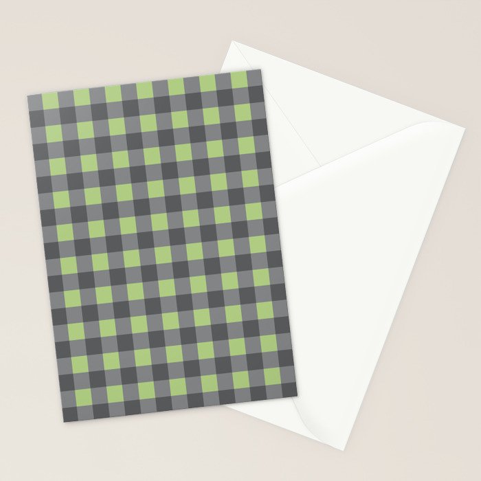 Small Blocks - Spring Green and Grays Stationery Card Gallery Image 2