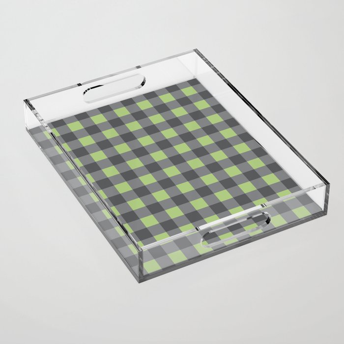 Small Blocks - Spring Green and Grays Acrylic Tray Gallery Image 1