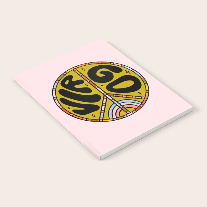 Virgo Peace Sign Notebook Gallery Image 1