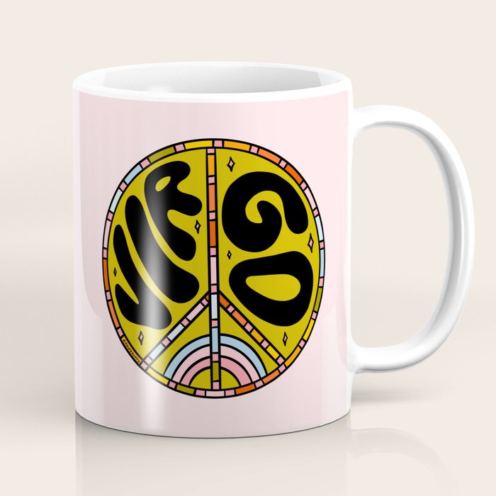 Virgo Peace Sign Coffee Mug Gallery Image 1