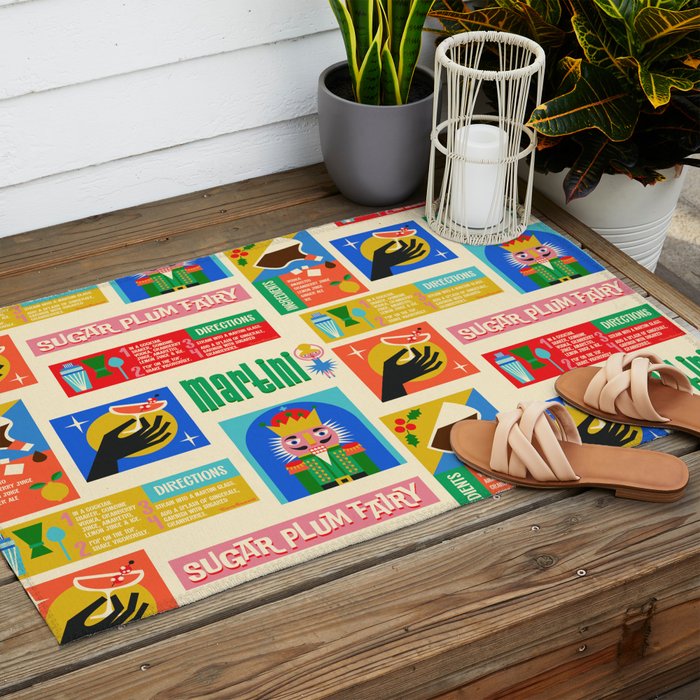 Sugar Plum Fairy Martini Holiday Cocktail Recipe Outdoor Rug Gallery Image 2