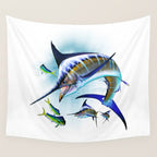 Marlin and Mahi Mahi Wall Tapestry Gallery Image 4