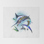 Marlin and Mahi Mahi Throw Blanket Gallery Image 2