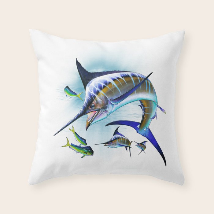 Marlin and Mahi Mahi Throw Pillow Gallery Image 6