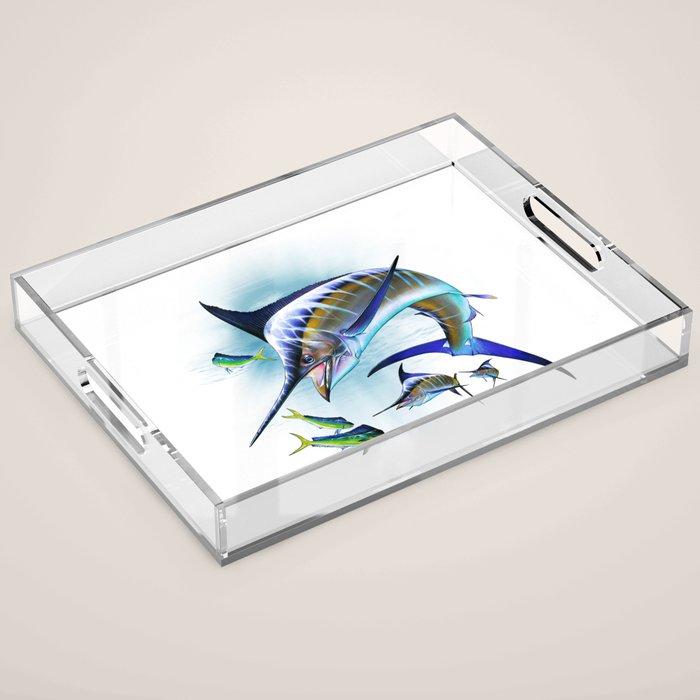 Marlin and Mahi Mahi Acrylic Tray Gallery Image 1