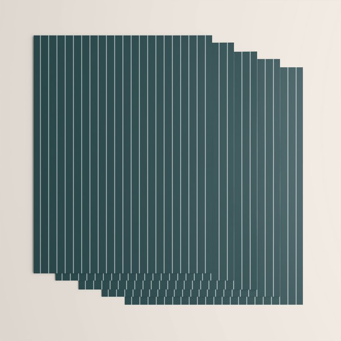 Minimal Arch XXXVIII Dark Teal Green Modern Geometric Lines Wrapping Paper Gallery Image 3