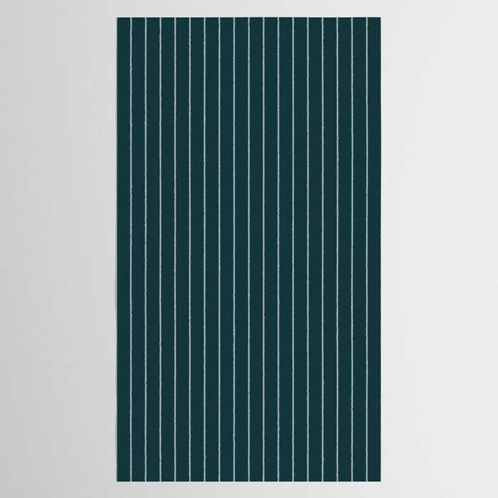 Minimal Arch XXXVIII Dark Teal Green Modern Geometric Lines Tablecloth Gallery Image 2