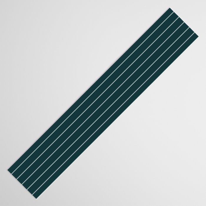 Minimal Arch XXXVIII Dark Teal Green Modern Geometric Lines Table Runner Gallery Image 3