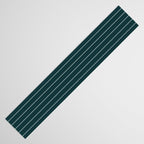 Minimal Arch XXXVIII Dark Teal Green Modern Geometric Lines Table Runner Gallery Image 3