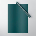 Minimal Arch XXXVIII Dark Teal Green Modern Geometric Lines Wrapping Paper Gallery Image 1