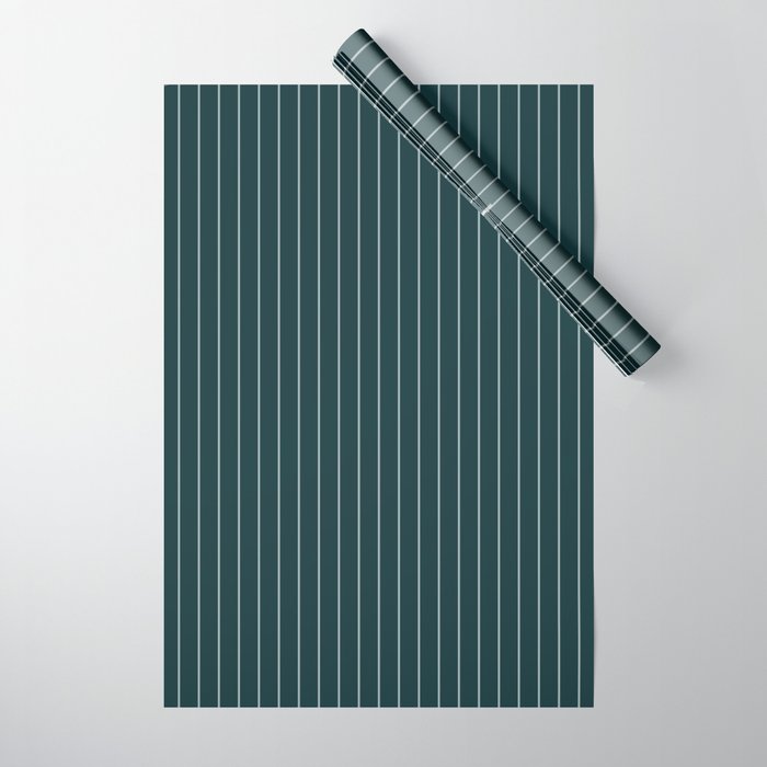 Minimal Arch XXXVIII Dark Teal Green Modern Geometric Lines Wrapping Paper Gallery Image 1