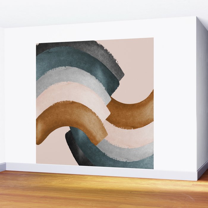 Brushstroke rainbows Wall Mural Gallery Image 2