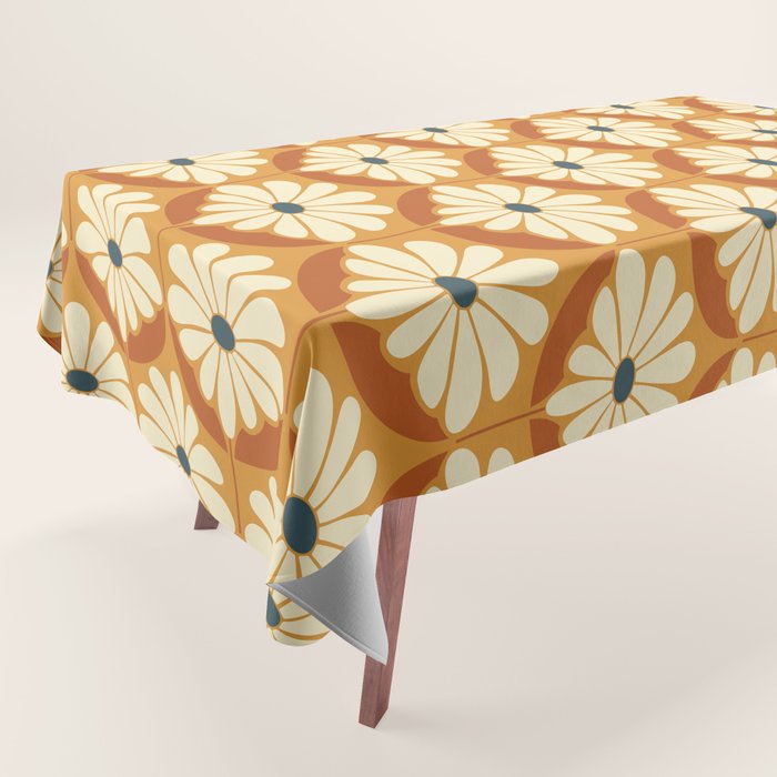 Flower Power - Retro Color Palette Tablecloth Gallery Image 1