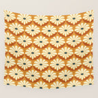 Flower Power - Retro Color Palette Wall Tapestry Gallery Image 4