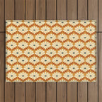 Flower Power - Retro Color Palette Outdoor Rug Gallery Image 1