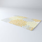 Floral Blooms, Yellow, Gray and White Rug Gallery Image 3