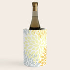 Floral Blooms, Yellow, Gray and White Wine Chiller Gallery Image 2