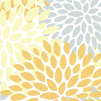 Floral Blooms, Yellow, Gray and White Coffee Mug Gallery Image 2
