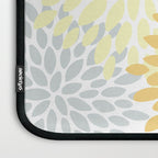 Floral Blooms, Yellow, Gray and White Laptop Sleeve Gallery Image 3