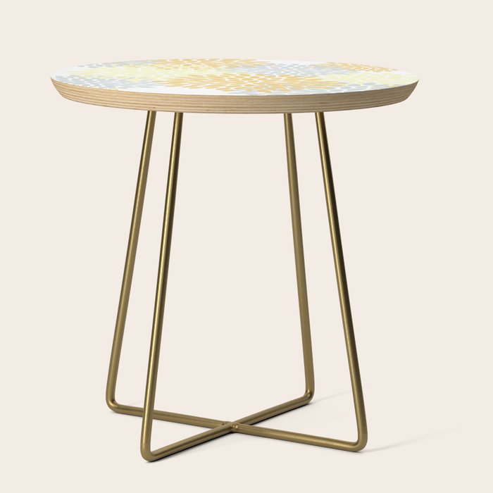 Floral Blooms, Yellow, Gray and White Side Table Gallery Image 1