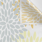 Floral Blooms, Yellow, Gray and White Wall Tapestry Gallery Image 3