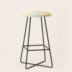 Floral Blooms, Yellow, Gray and White Stool Gallery Image 1