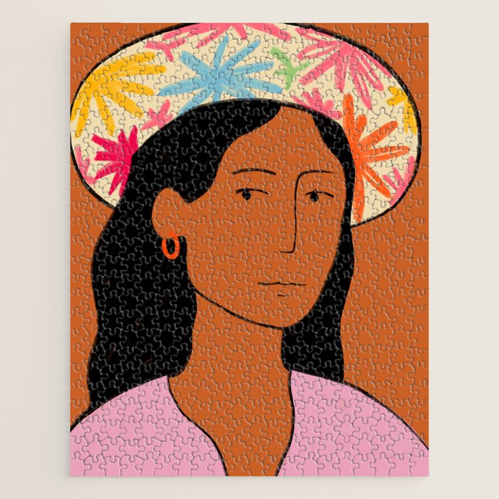 GIRL IN A HAT Jigsaw Puzzle Gallery Image 1