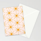Sun Pattern On Pink Background Stationery Card Gallery Image 2