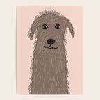 Wolfhound dog drawing Poster Gallery Image 4