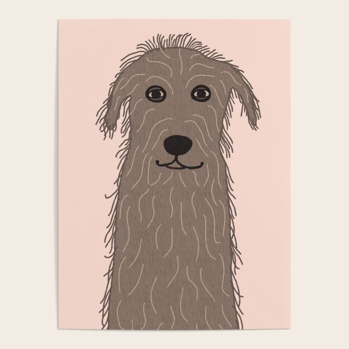 Wolfhound dog drawing Poster Gallery Image 4