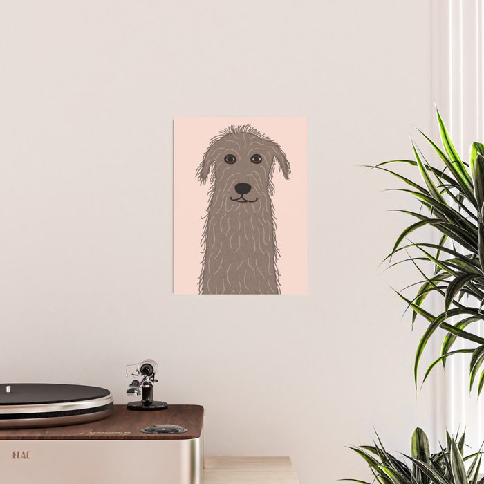 Wolfhound dog drawing Poster Gallery Image 2