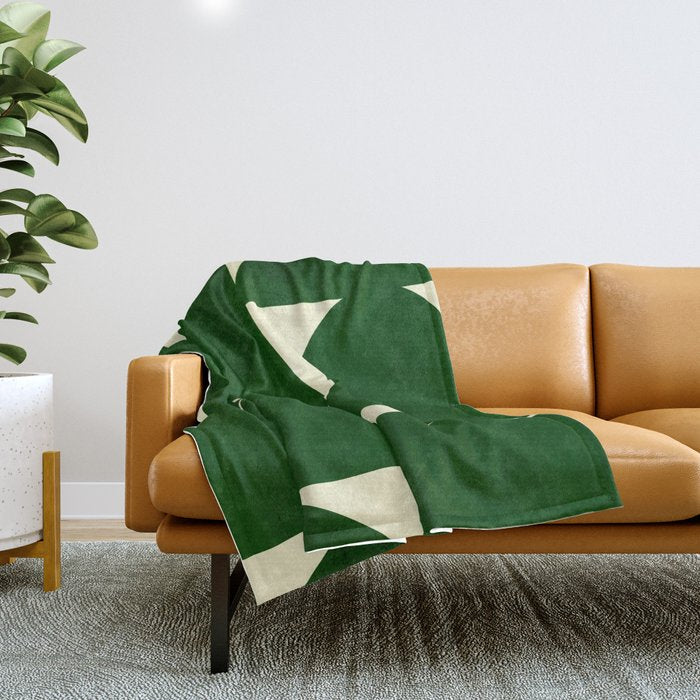 Abstract D03-green Throw Blanket Gallery Image 1