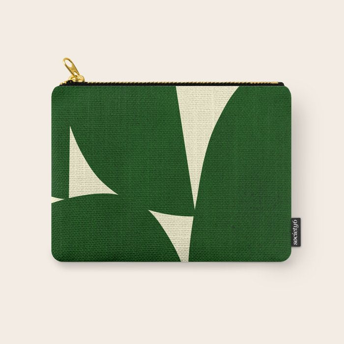 Abstract D03-green Carry All Pouch Gallery Image 1