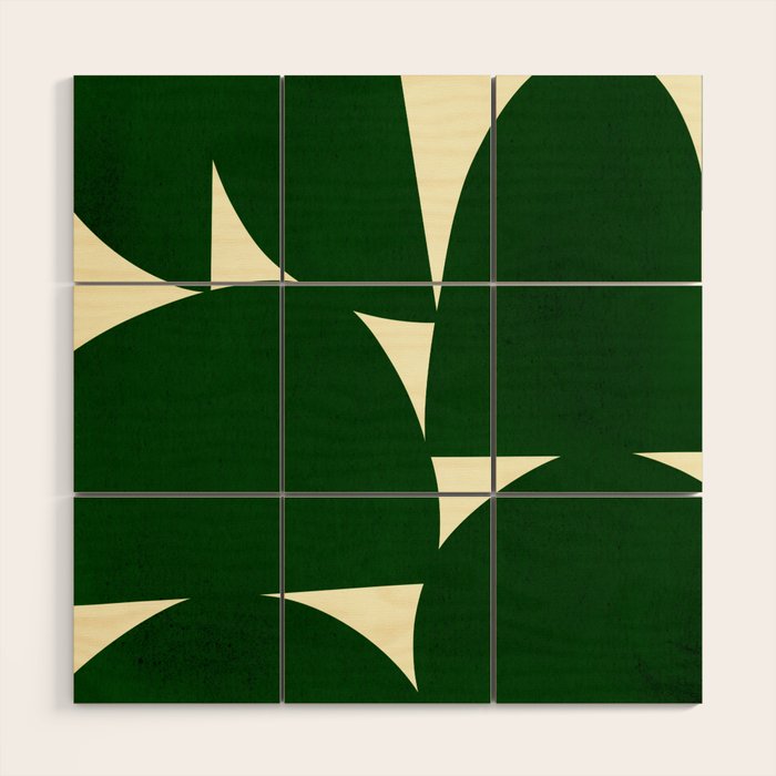 Abstract D03-green Wood Wall Art Gallery Image 1