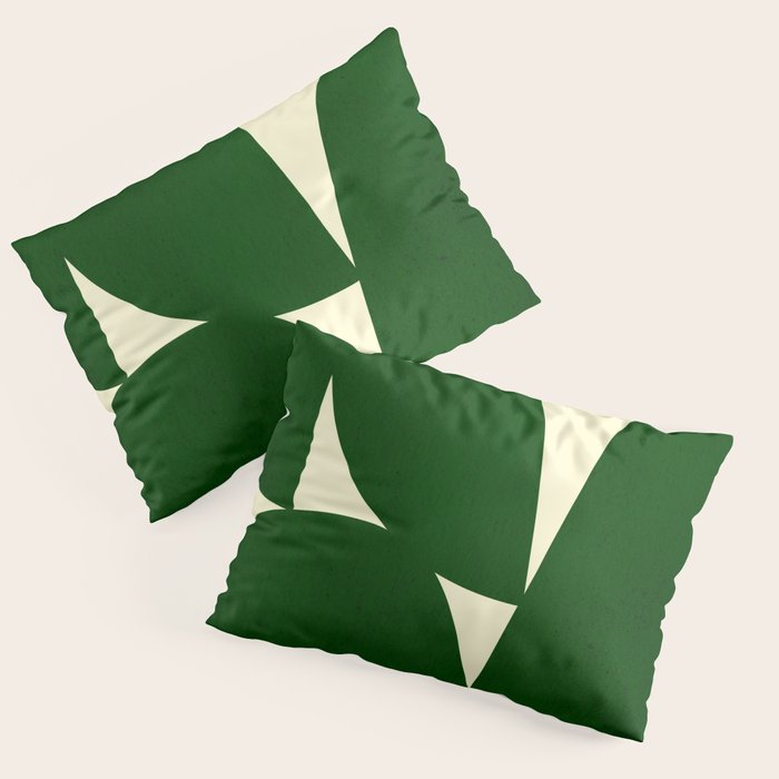 Abstract D03-green Pillow Sham Gallery Image 1