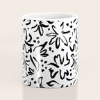 Black abstract flower art pattern Coffee Mug Gallery Image 4