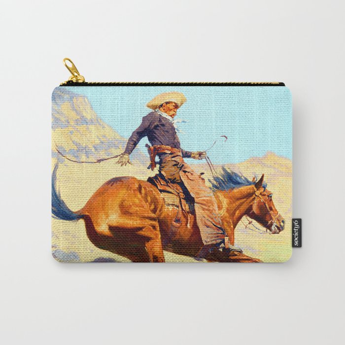 Frederic Remington The Cowboy Carry All Pouch Gallery Image 1