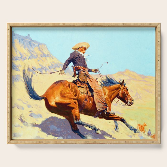 Frederic Remington The Cowboy Serving Tray Gallery Image 1