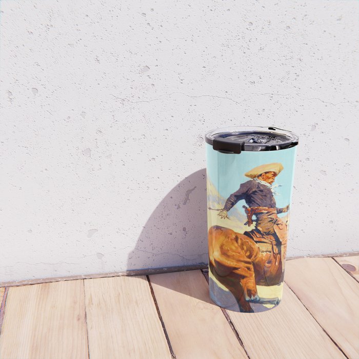 Frederic Remington The Cowboy Travel Mug Gallery Image 4